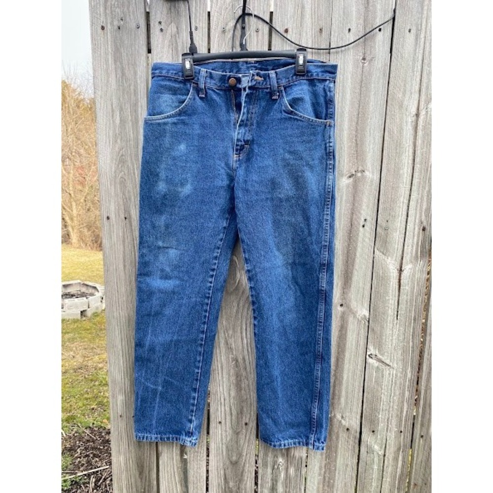 Rustler Mens Straight Leg Medium Wash Denim Jeans 1087619PW 33x30‎